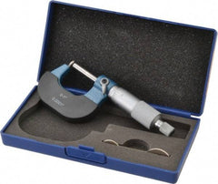 Value Collection - 1 Inch Measurement Range, 0.0001 Inch Graduation, Barrel Anvil, Ratchet Stop Thimble, Mechanical Tube Micrometer - Accurate Up to 0.0001 Inch, Accurate Up to 0.0001 Inch, Enamel Finish, Carbide - Industrial Tool & Supply