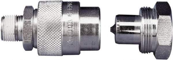 Enerpac - 3/8 NPTF Steel Hydraulic Hose High-Flow Coupler Set - 10,000 psi, 10.8 GPM - Industrial Tool & Supply