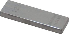 Mitutoyo - 0.123" Rectangular Steel Gage Block - Accuracy Grade 0, Includes Certificate of Inspection - Industrial Tool & Supply