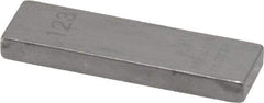 Mitutoyo - 0.123" Rectangular Steel Gage Block - Accuracy Grade AS-1, Includes Certificate of Inspection - Industrial Tool & Supply