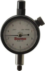 Starrett - 0.025" Range, 0-10 Dial Reading, 0.0001" Graduation Dial Drop Indicator - 1-11/16" Dial, 0.01" Range per Revolution - Industrial Tool & Supply