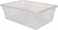 Rubbermaid - Rectangular, Clear Polycarbonate Food Tote Box - 6" High x 12" Wide x 18" Long - Industrial Tool & Supply