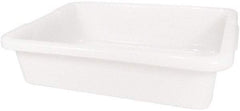 Rubbermaid - 4.6 Gal, White Polyethylene Tote Container - Nesting, 20" Long x 15" Wide x 5" High - Industrial Tool & Supply