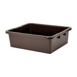 Rubbermaid - 7.1 Gal, Brown Polyethylene Tote Container - Nesting, 21-1/2" Long x 17.1" Wide x 7" High - Industrial Tool & Supply