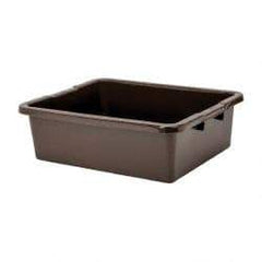 Rubbermaid - 7.1 Gal, Brown Polyethylene Tote Container - Nesting, 21-1/2" Long x 17.1" Wide x 7" High - Industrial Tool & Supply