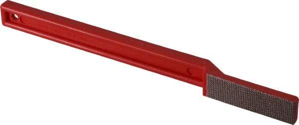 3M - 1-3/4" OAL Very Fine Sharpener Diamond File - 1/2" Wide, 1-3/4 LOC, Red - Industrial Tool & Supply