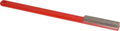 3M - 1-3/4" OAL Very Fine Half Round Sharpener Diamond File - 1/2" Wide, 1-3/4 LOC, Red - Industrial Tool & Supply