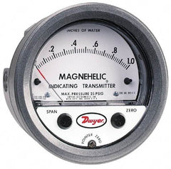 Dwyer - 25 Max psi, Differential Pressure Transmitter with Indication - 1/8" Thread - Industrial Tool & Supply