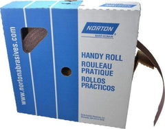 Norton - 2" x 50 Yd 60 Grit Aluminum Oxide Cloth Roll - Medium Grade, J Weighted Backing - Industrial Tool & Supply