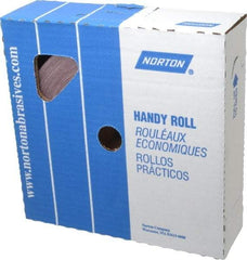 Norton - 2" x 50 Yd 240 Grit Aluminum Oxide Cloth Roll - Very Fine Grade, J Weighted Backing - Industrial Tool & Supply