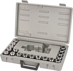 Accupro - 18 Piece, 0.078" to 0.787" Capacity, ER Collet Set - 0.01mm TIR, Series ER32 - Exact Industrial Supply