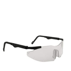 Smith & Wesson - Clear Lenses, Framed Safety Glasses - Scratch Resistant, Black Plastic Frame, Size Universal, Wrap Around - Industrial Tool & Supply