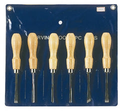 6 Piece Wood Gouge Set 7″ OAL, Steel Blade