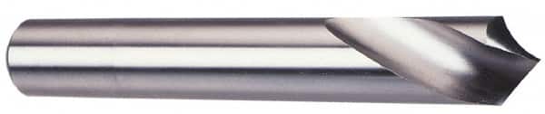Made in USA - 1/4" Body Diam, 120°, 2-1/2" OAL, Solid Carbide Spotting Drill - Industrial Tool & Supply