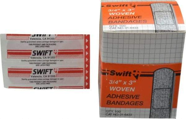 North - 3" Long x 3/4" Wide, General Purpose Self-Adhesive Bandage - Beige, Woven Fabric Bandage - Industrial Tool & Supply