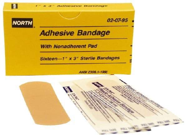 North - 3" Long x 1" Wide, General Purpose Self-Adhesive Bandage - Beige, Plastic Bandage - Industrial Tool & Supply