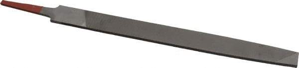 Simonds File - 8" Long, Smooth Cut, Flat American-Pattern File - Double Cut, Tang - Industrial Tool & Supply