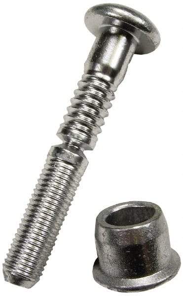 HUCK - Button Head Steel Lockbolt Blind Rivet - 1/4" to 3/8" Grip, 1/2" Head Diam, 1/4" Body Diam - Industrial Tool & Supply
