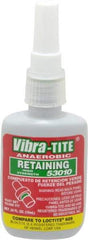 Vibra-Tite - 10 mL Bottle, Green, High Strength Liquid Retaining Compound - Series 530, 24 hr Full Cure Time, Hand Tool Removal - Industrial Tool & Supply