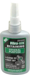 Vibra-Tite - 50 mL Bottle, Green, High Strength Liquid Retaining Compound - Series 530, 24 hr Full Cure Time - Industrial Tool & Supply