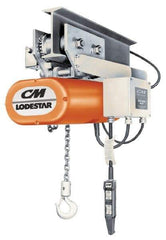 CM - 1 Ton Capacity, 16 FPM Lift Speed, Electric Chain Hoist - 10' Max Lift, 15-9/16" Min Headroom, 2 Chains - Industrial Tool & Supply