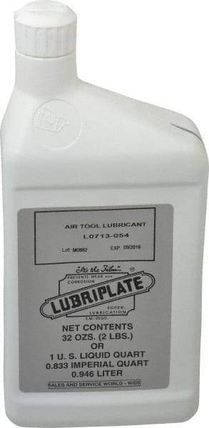 Lubriplate - Bottle, ISO 32, Air Tool Oil - 147 Viscosity (SUS) at 100°F, 44 Viscosity (SUS) at 210°F - Industrial Tool & Supply