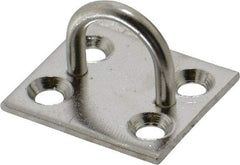 Made in USA - 0.625" High x 1" Wide x 113" Long Hasp Staple - 302/304 Stainless Steel, 0.072" Thick - Industrial Tool & Supply