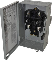 Eaton Cutler-Hammer - 30 Amp, 240 VAC, 2 Pole Fused Safety Switch - NEMA 1, 1 Phase, DPST Contact Form - Industrial Tool & Supply
