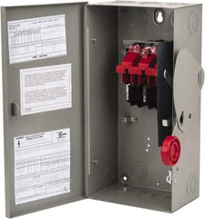 Eaton Cutler-Hammer - 60 Amp, 250 VDC, 480-600 VAC, 3 Pole Nonfused Safety Switch - NEMA 1, 1 Phase, 20 hp at 480 VAC, 25 hp at 600 VAC (Single Phase), 50 hp at 480 VAC, 60 hp at 600 VAC (Triple Phase), 3PST Contact Form - Industrial Tool & Supply