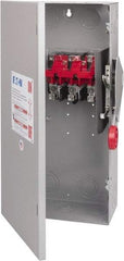 Eaton Cutler-Hammer - 100 Amp, 250 VDC, 480-600 VAC, 3 Pole Nonfused Safety Switch - NEMA 1, 1 Phase, 40 hp at 480 VAC, 50 hp at 600 VAC (Single Phase), 75 hp at 480 VAC, 100 hp at 600 VAC, 20 hp at 250 VDC (Triple Phase), 3PST Contact Form - Industrial Tool & Supply