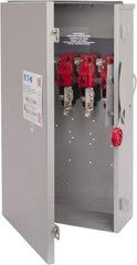 Eaton Cutler-Hammer - 200 Amp, 250 VDC, 480-600 VAC, 3 Pole Nonfused Safety Switch - NEMA 3R, 3 Phase, 50 hp at 480/600 VAC (Single Phase), 125 hp at 480 VAC, 150 hp at 600 VAC (Triple Phase), 3PST Contact Form - Industrial Tool & Supply
