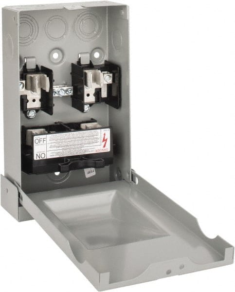 Eaton Cutler-Hammer - 3R NEMA Rated, 60 Amp, 10 hp, Fusible Air Conditioning Pullout Disconnect Switch - Industrial Tool & Supply