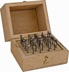Made in USA - 34 Piece, 1/8" Shank Burr Set - High Speed Steel - Industrial Tool & Supply