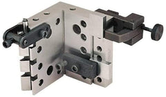 Suburban Tool - 4" Wide x 4" Deep x 4-1/2" High Steel Precision-Ground Angle Plate - V-Step Plate, Machined Holes on Surface, Open End, 1" Thick, Pair of Plates - Industrial Tool & Supply