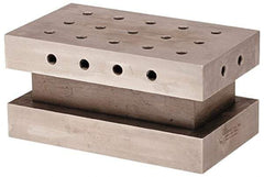 Suburban Tool - 3-1/2" Wide x 6" Deep x 3" High Steel Precision-Ground Angle Plate - Standard Plate, Machined Holes on Surface, Open End, Pair of Plates - Industrial Tool & Supply