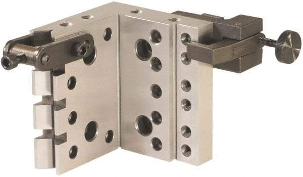 Suburban Tool - 3-1/8" Long x 6" Wide x 6" High, Compound, Series S1, Standard Pole, Sine Plate & Magnetic Chuck Combo - Angle Plate, Bolts, Handle, Locking Straps, Magnetic Chuck, Rails, Screws, Storage Case, T-Handle Hex Wrench, V-Block, Vise & Washer - Industrial Tool & Supply