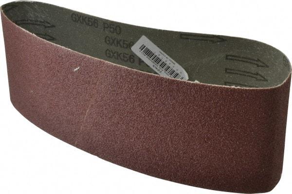 Tru-Maxx - 4" Wide x 24" OAL, 50 Grit, Aluminum Oxide Abrasive Belt - Aluminum Oxide, Coarse, Coated, X Weighted Cloth Backing - Industrial Tool & Supply