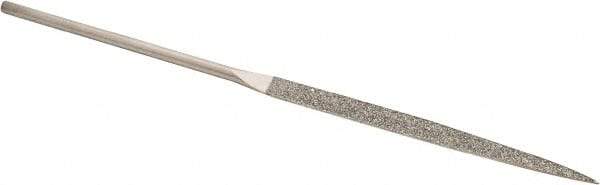 Value Collection - 5-1/2" OAL Fine Barrette Needle Diamond File - 13/64" Wide x 3/32" Thick, 2-3/4 LOC - Industrial Tool & Supply