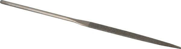 Value Collection - 5-1/2" OAL Fine Taper Needle Diamond File - 13/64" Wide x 3/64" Thick, 2-3/4 LOC - Industrial Tool & Supply
