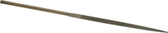 Value Collection - 5-1/2" OAL Fine Three Square Needle Diamond File - 9/64" Wide x 9/64" Thick, 2-3/4 LOC - Industrial Tool & Supply