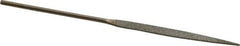 Value Collection - 5-1/2" OAL Medium Taper Needle Diamond File - 13/64" Wide x 3/64" Thick, 2-3/4 LOC - Industrial Tool & Supply