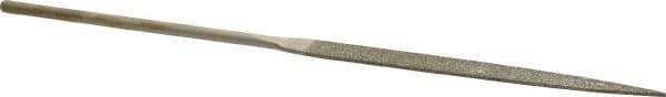 Value Collection - 5-1/2" OAL Medium Point Needle Diamond File - 13/64" Wide x 3/64" Thick, 2-3/4 LOC - Industrial Tool & Supply