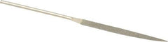 Value Collection - 5-1/2" OAL Medium Knife Needle Diamond File - 3/16" Wide x 1/16" Thick, 2-3/4 LOC - Industrial Tool & Supply