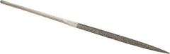 Value Collection - 5-1/2" OAL Medium Triangular Needle Diamond File - 11/64" Wide x 5/64" Thick, 2-3/4 LOC - Industrial Tool & Supply