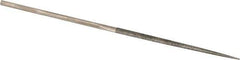 Value Collection - 5-1/2" OAL Medium Point Needle Diamond File - 13/64" Wide x 5/64" Thick, 2-3/4 LOC - Industrial Tool & Supply