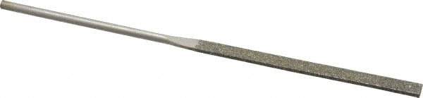 Value Collection - 5-1/2" OAL Coarse Equalling Needle Diamond File - 13/64" Wide x 3/64" Thick, 2-3/4 LOC - Industrial Tool & Supply