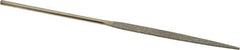 Value Collection - 5-1/2" OAL Coarse Taper Needle Diamond File - 13/64" Wide x 3/64" Thick, 2-3/4 LOC - Industrial Tool & Supply