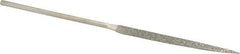 Value Collection - 5-1/2" OAL Coarse Knife Needle Diamond File - 3/16" Wide x 1/16" Thick, 2-3/4 LOC - Industrial Tool & Supply