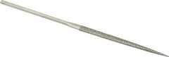 Value Collection - 5-1/2" OAL Coarse Point Needle Diamond File - 13/64" Wide x 5/64" Thick, 2-3/4 LOC - Industrial Tool & Supply