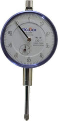 Teclock - 0.001" Graduation, 0-100 Dial Reading, Indicator & Base Kit - 0.34" Base Height, 2" Base Diam - Industrial Tool & Supply
